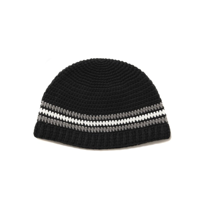 画像1: COOTIE PRODUCTIONS/Crochet Cuffless Beanie（Black Line）［カフレスビーニー-25春夏］