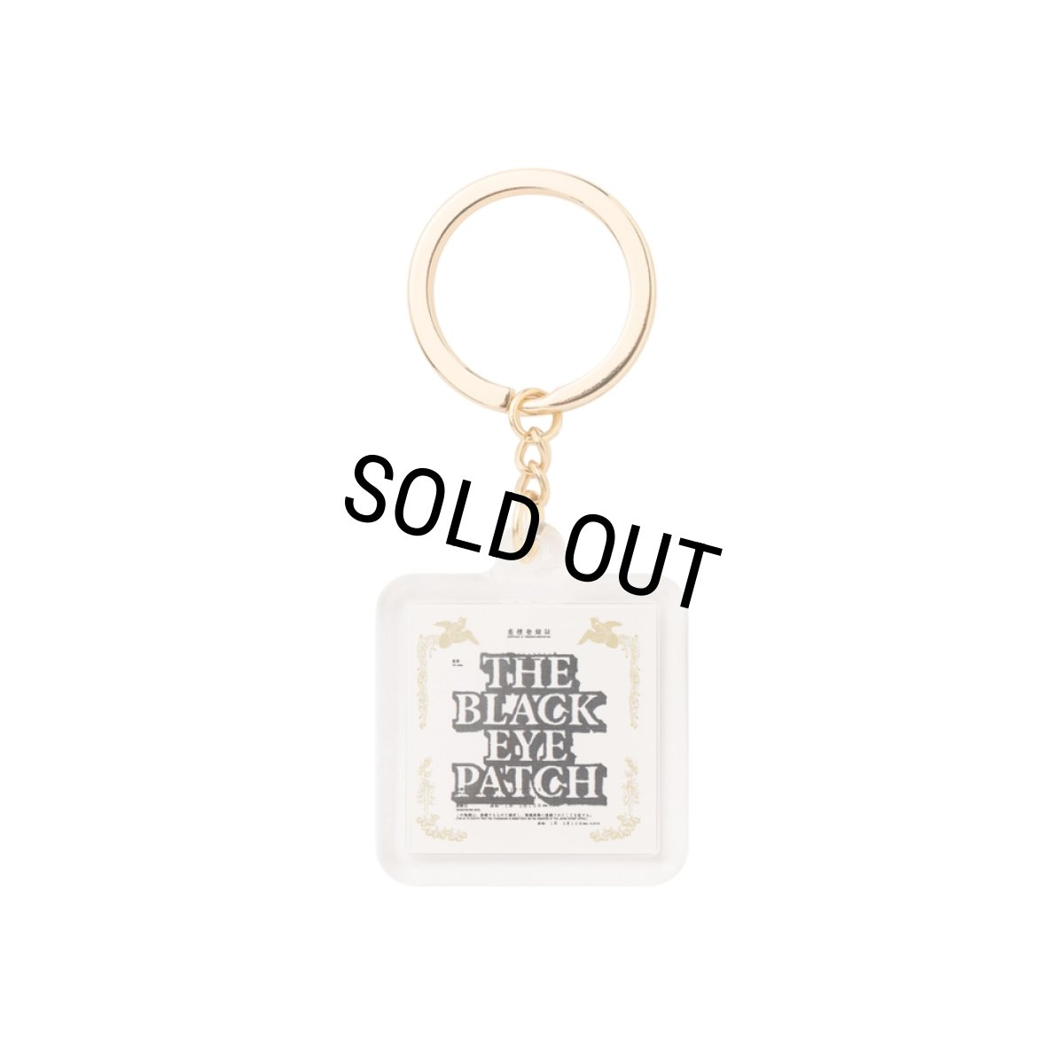 画像2: BlackEyePatch/TRADEMARK CERTIFICATE KEYCHAIN（WHITE） (2)