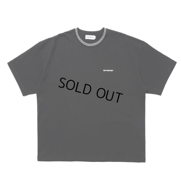 画像1: COOTIE PRODUCTIONS/Jacquard Neck S/S Tee（Black）［ジャガードネックT-25春夏］