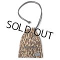 WACKO MARIA/LEOPARD VELOUR DRAWSTRING BAG（BEIGE）［レオパードベロアドローストリングバッグ-25春夏］