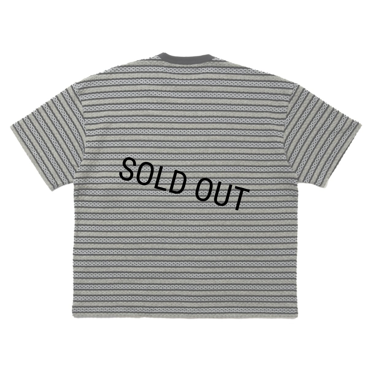 画像2: COOTIE PRODUCTIONS/Jacquard Border S/S Tee（Black）［ジャガードボーダーT-25春夏］ (2)