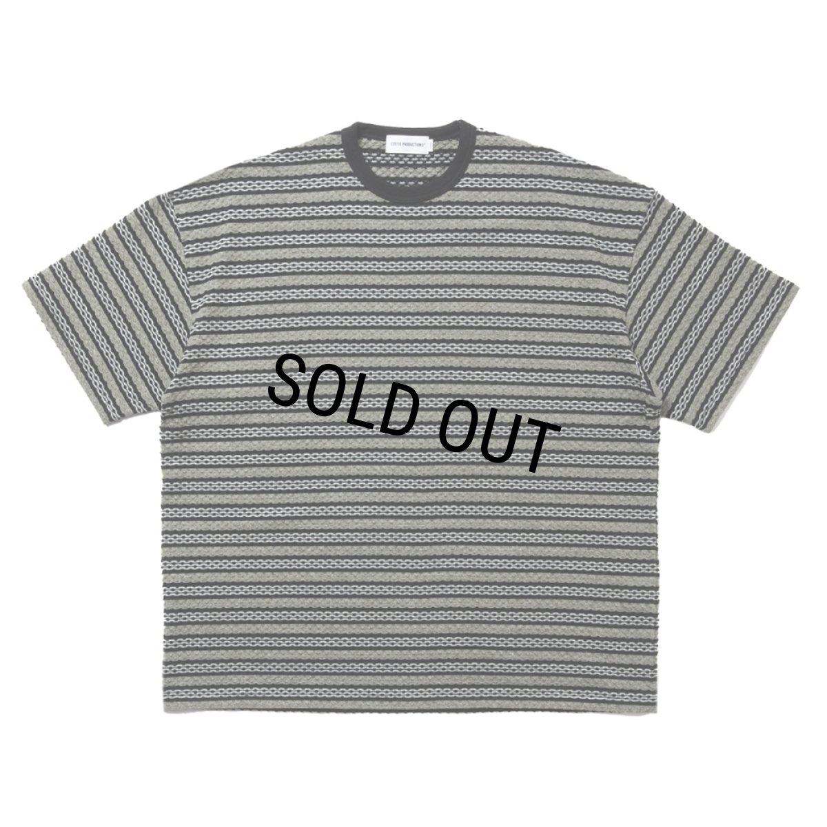 画像1: COOTIE PRODUCTIONS/Jacquard Border S/S Tee（Black）［ジャガードボーダーT-25春夏］ (1)