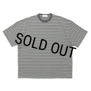 COOTIE PRODUCTIONS/Jacquard Border S/S Tee（Black）［ジャガード