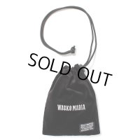 WACKO MARIA/VELOUR DRAWSTRING BAG（BLACK）［ベロアドローストリングバッグ-25春夏］