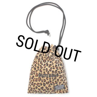 WACKO MARIA ヒョウ柄 ドローストリングバッグ WACKO MARIA/LEOPARD DRAWSTRING BAG（BLUE）［レオパードドロー