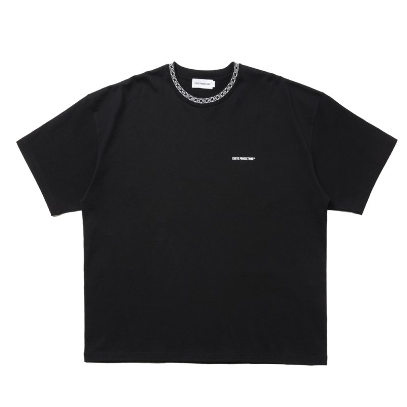 画像1: COOTIE PRODUCTIONS/Jacquard Neck S/S Tee（Black）［ジャガードネックT-25春夏］