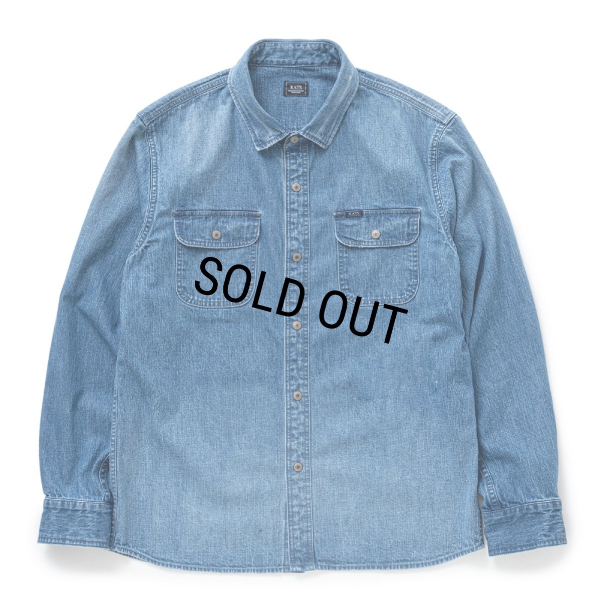 画像1: 【30%OFF】RATS/DENIM WORK SHIRT（INDIGO）［デニムワークシャツ-25春夏］ (1)