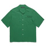 WACKO MARIA/50'S OPEN COLLAR SHIRT（GREEN）［50'Sオープンカラーシャツ-25春夏］
