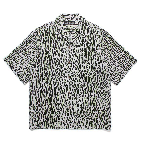 画像1: WACKO MARIA/LEOPARD HAWAIIAN SHIRT（GRAY）［レオパードハワイアンシャツ-25春夏］