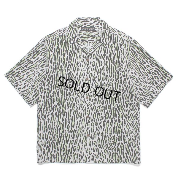 画像1: WACKO MARIA/LEOPARD HAWAIIAN SHIRT（GRAY）［レオパードハワイアンシャツ-25春夏］