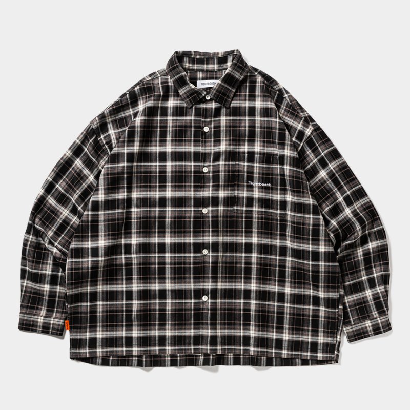 画像1: TIGHTBOOTH/PLAID L/S SHIRT（Black）［チェックシャツ-25春夏］