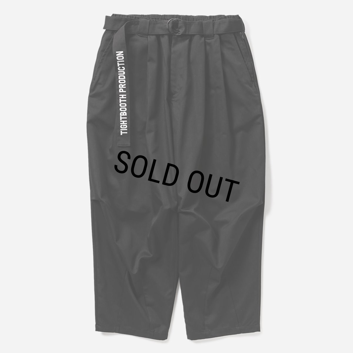 画像1: 【20％OFF】TIGHTBOOTH/HERRINGBONE BALLOON PANTS（Black）［ヘリンボーンバルーンパンツ-25春夏］ (1)