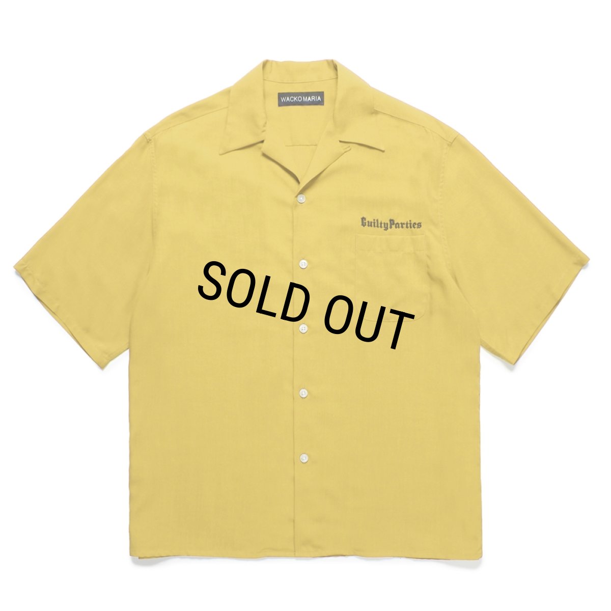 画像1: WACKO MARIA/50'S OPEN COLLAR SHIRT（YELLOW）［50'Sオープンカラーシャツ-25春夏］ (1)