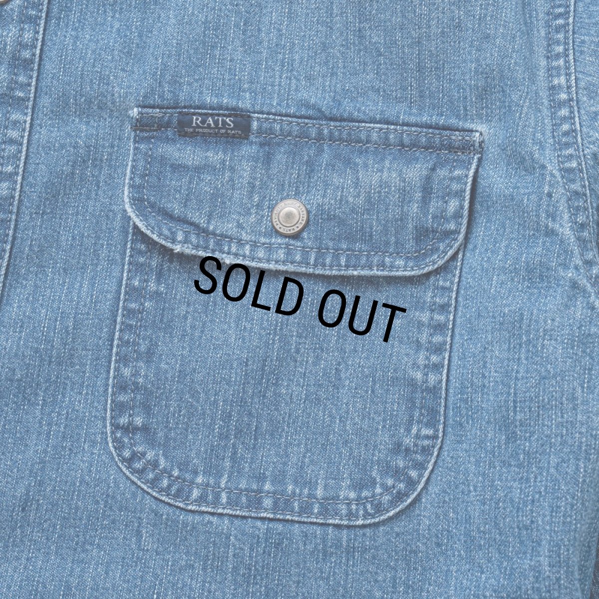 画像4: 【30%OFF】RATS/DENIM WORK SHIRT（INDIGO）［デニムワークシャツ-25春夏］ (4)