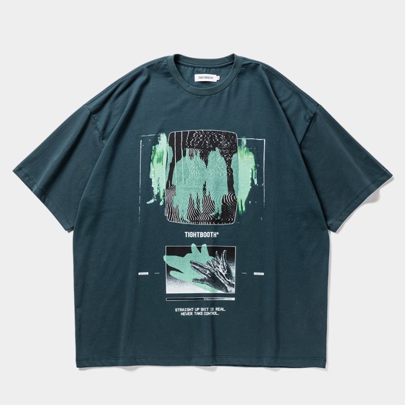 画像1: TIGHTBOOTH/SHADOW S/S T-SHIRT（Blue Charcoal）［プリントT-25春夏］