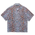 画像1: WACKO MARIA/LEOPARD HAWAIIAN SHIRT（BLUE）［レオパードハワイアンシャツ-25春夏］ (1)