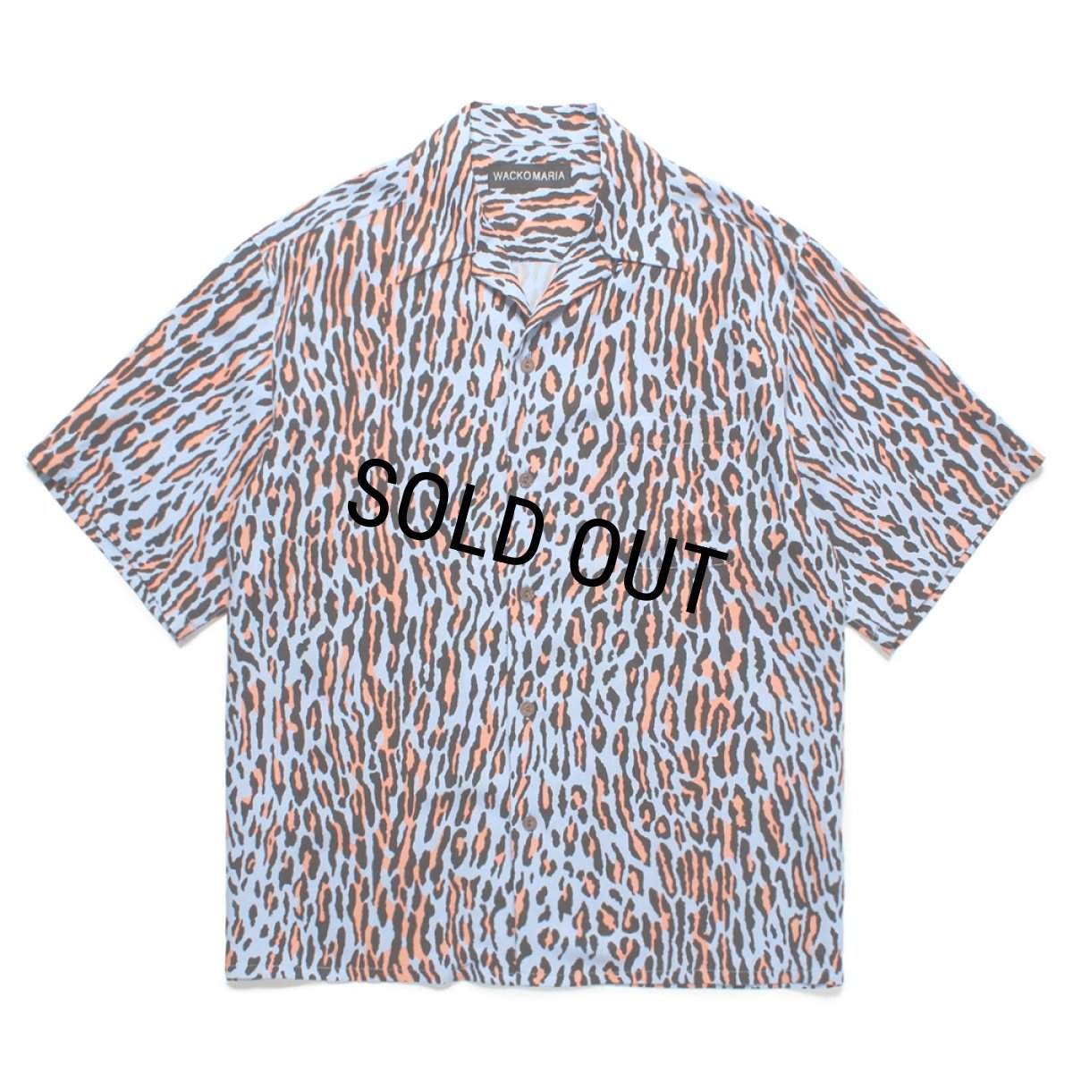 画像1: WACKO MARIA/LEOPARD HAWAIIAN SHIRT（BLUE）［レオパードハワイアンシャツ-25春夏］ (1)