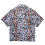WACKO MARIA/LEOPARD HAWAIIAN SHIRT（BLUE）［レオパードハワイアンシャツ-25春夏］