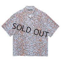 WACKO MARIA/LEOPARD HAWAIIAN SHIRT（BLUE）［レオパードハワイアンシャツ-25春夏］