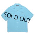 WACKO MARIA/50'S OPEN COLLAR SHIRT（BLUE）［50'Sオープンカラーシャツ-25春夏］