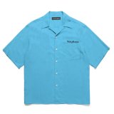 WACKO MARIA/50'S OPEN COLLAR SHIRT（BLUE）［50'Sオープンカラーシャツ-25春夏］