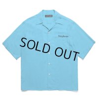 WACKO MARIA/50'S OPEN COLLAR SHIRT（BLUE）［50'Sオープンカラーシャツ-25春夏］