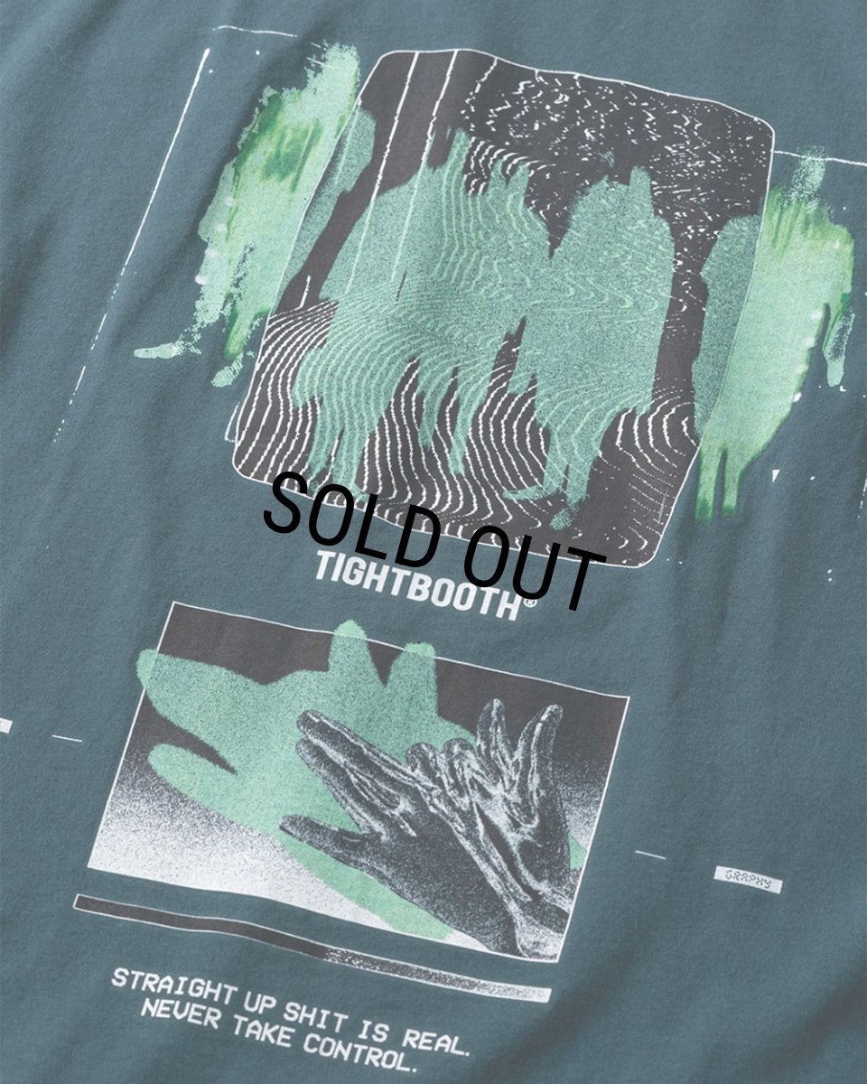 画像3: TIGHTBOOTH/SHADOW S/S T-SHIRT（Blue Charcoal）［プリントT-25春夏］ (3)