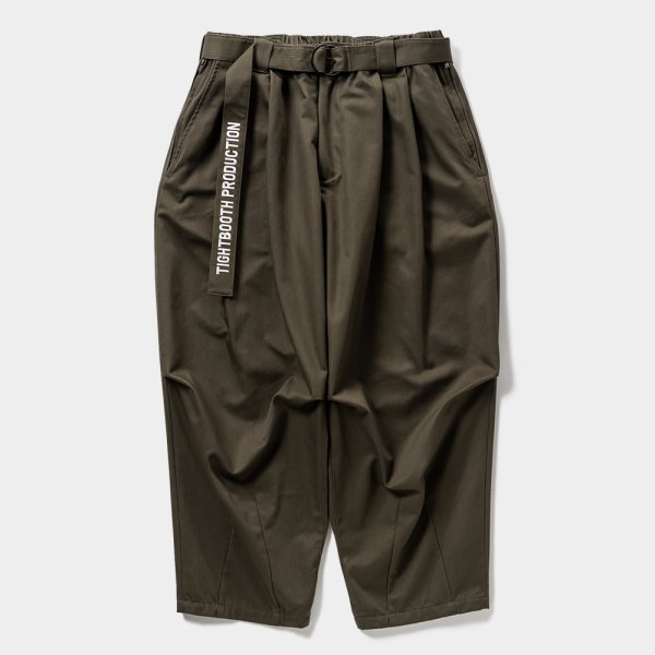 画像1: TIGHTBOOTH/HERRINGBONE BALLOON PANTS（Olive）［ヘリンボーンバルーンパンツ-25春夏］