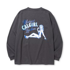 画像2: CALEE/VINTAGE TYPE SYNDICATE RETRO GIRL L/S TEE ＜NATURALLY PAINT DESIGN＞（BLACK）［プリント長袖T-25春夏］ (2)