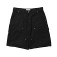 画像1: COOTIE PRODUCTIONS/Abyss Dyed Duck Double Knee Painter Shorts（Black）［ダブルニーペインターショーツ-25春夏］ (1)