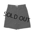 COOTIE PRODUCTIONS/Abyss Dyed Duck Double Knee Painter Shorts（Black）［ダブルニーペインターショーツ-25春夏］