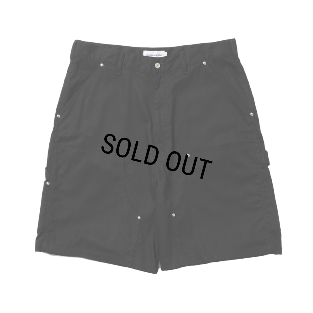 画像1: COOTIE PRODUCTIONS/Abyss Dyed Duck Double Knee Painter Shorts（Black）［ダブルニーペインターショーツ-25春夏］ (1)