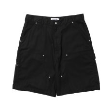 画像1: COOTIE PRODUCTIONS/Abyss Dyed Duck Double Knee Painter Shorts（Black）［ダブルニーペインターショーツ-25春夏］ (1)