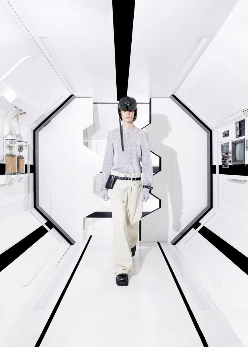 画像6: 【30％OFF】DAIRIKU/"Ice Wash" W-Velt Wide Denim Pants（Ice Wash）［ダブルベルトワイドデニムパンツ-25春夏］ (6)