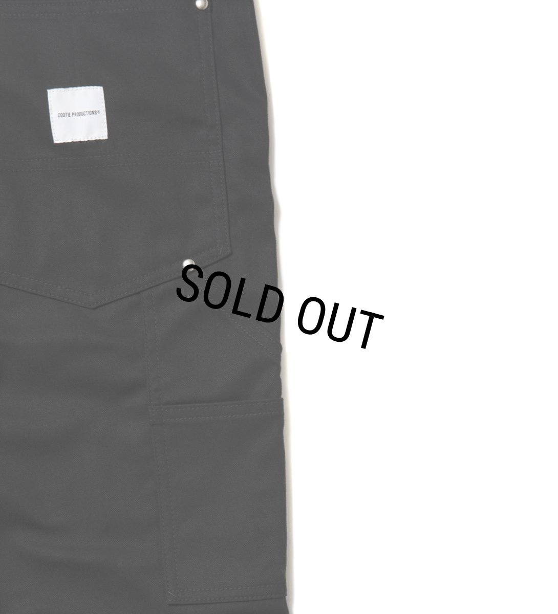 画像3: COOTIE PRODUCTIONS/Abyss Dyed Duck Double Knee Painter Shorts（Black）［ダブルニーペインターショーツ-25春夏］ (3)