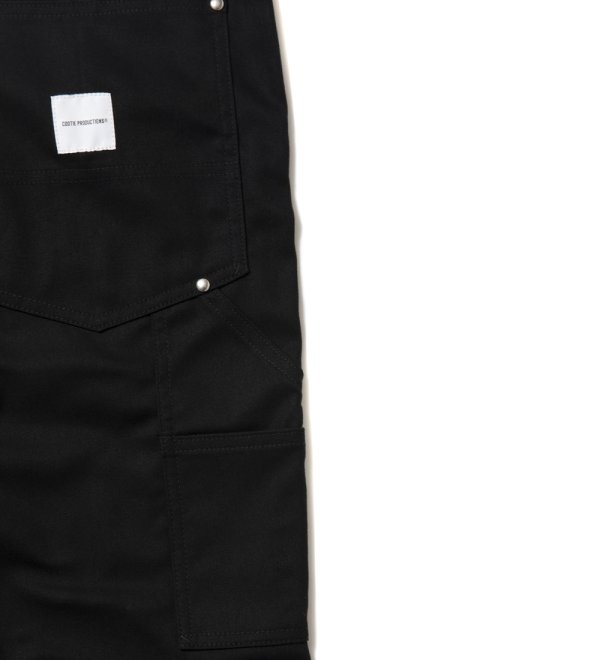 画像3: COOTIE PRODUCTIONS/Abyss Dyed Duck Double Knee Painter Shorts（Black）［ダブルニーペインターショーツ-25春夏］