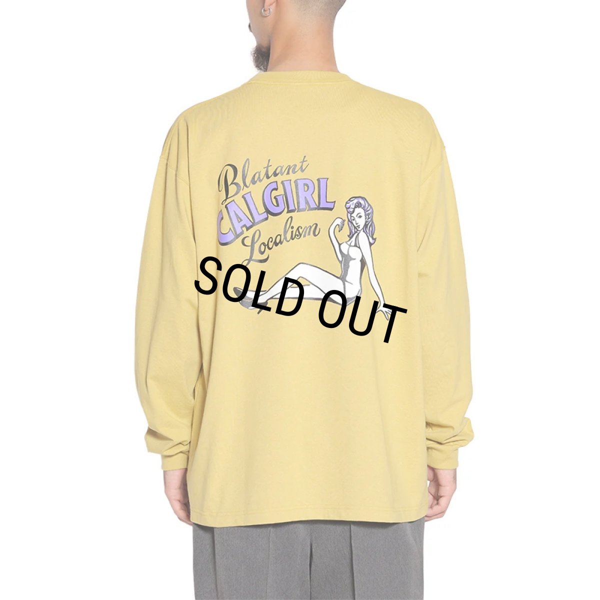 画像4: 【30%OFF】CALEE/VINTAGE TYPE SYNDICATE RETRO GIRL L/S TEE ＜NATURALLY PAINT DESIGN＞（BLACK）［プリント長袖T-25春夏］ (4)