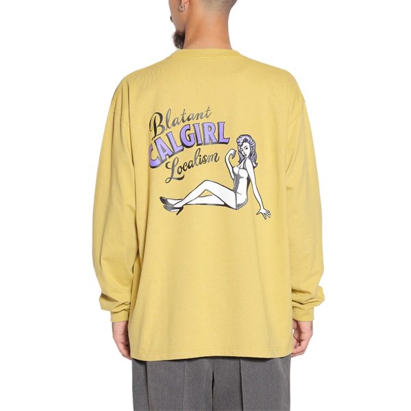 画像4: CALEE/VINTAGE TYPE SYNDICATE RETRO GIRL L/S TEE ＜NATURALLY PAINT DESIGN＞（BLACK）［プリント長袖T-25春夏］