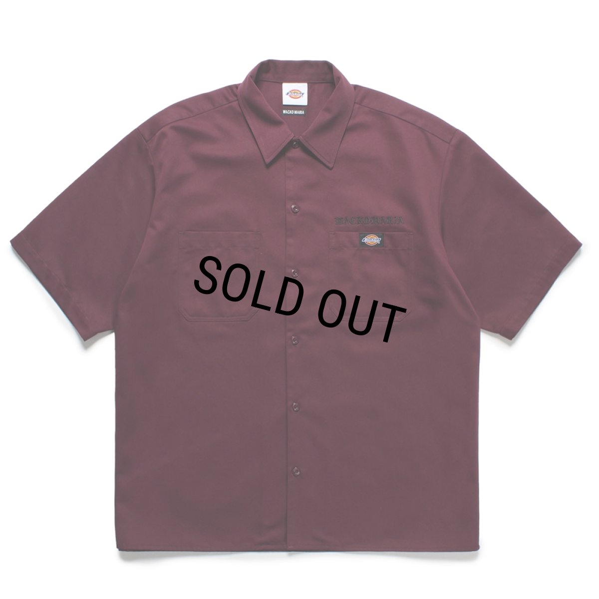 画像1: WACKO MARIA/DICKIES / WORK SHIRT（BURGUNDY）［ワークシャツ-25春夏］ (1)