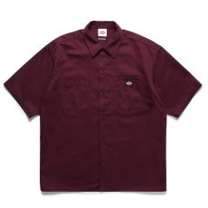 画像1: WACKO MARIA/DICKIES / WORK SHIRT（BURGUNDY）［ワークシャツ-25春夏］ (1)