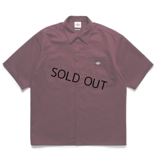 画像1: WACKO MARIA/DICKIES / WORK SHIRT（BURGUNDY）［ワークシャツ-25春夏］