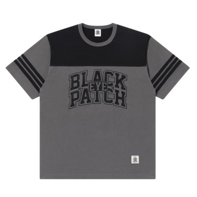 画像1: BlackEyePatch/BLOCK COLLEGE 2 TONE HOCKEY TEE（CHARCOAL）