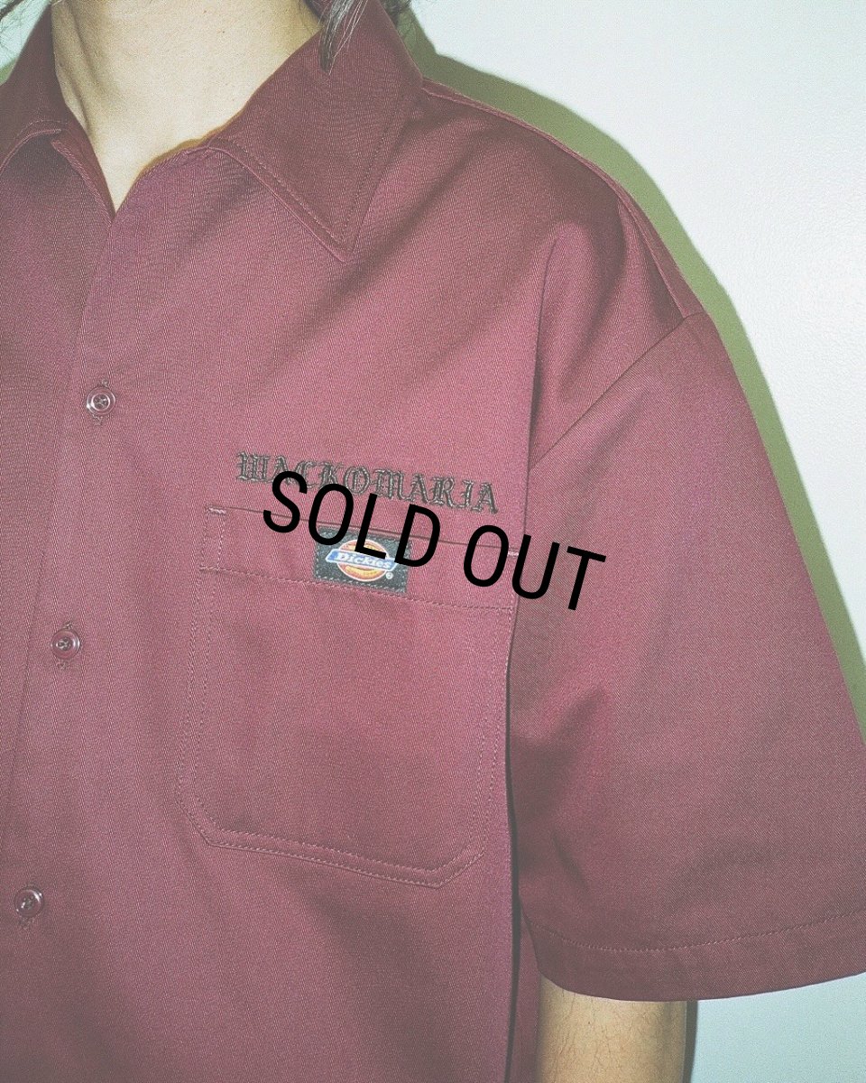 画像2: WACKO MARIA/DICKIES / WORK SHIRT（BURGUNDY）［ワークシャツ-25春夏］ (2)