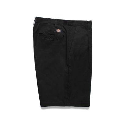 画像1: WACKO MARIA/DICKIES / PLEATED SHORT TROUSERS（BLACK）［ワンタックショートトラウザース-25春夏］