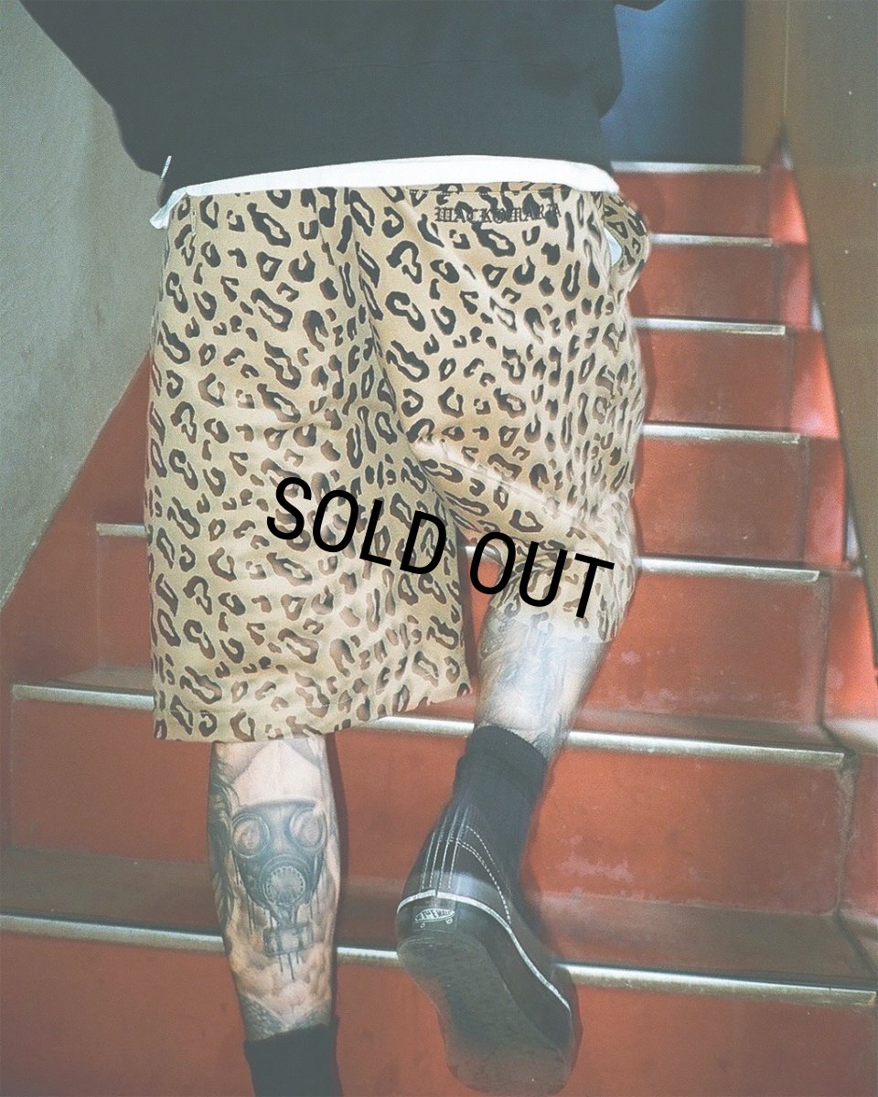 画像3: WACKO MARIA/DICKIES / LEOPARD PLEATED SHORT TROUSERS（BEIGE）［レオパードワンタックショートトラウザース-25春夏］ (3)