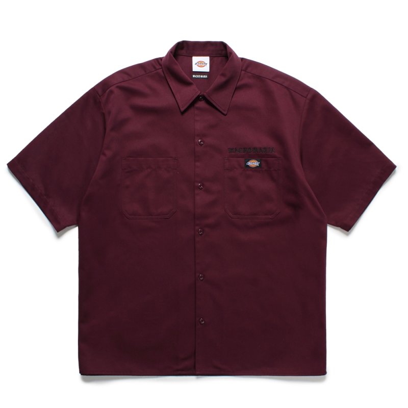 画像1: WACKO MARIA/DICKIES / WORK SHIRT（BURGUNDY）［ワークシャツ-25春夏］