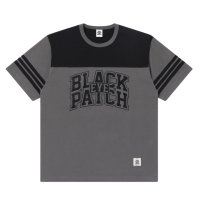 BlackEyePatch/BLOCK COLLEGE 2 TONE HOCKEY TEE（CHARCOAL）