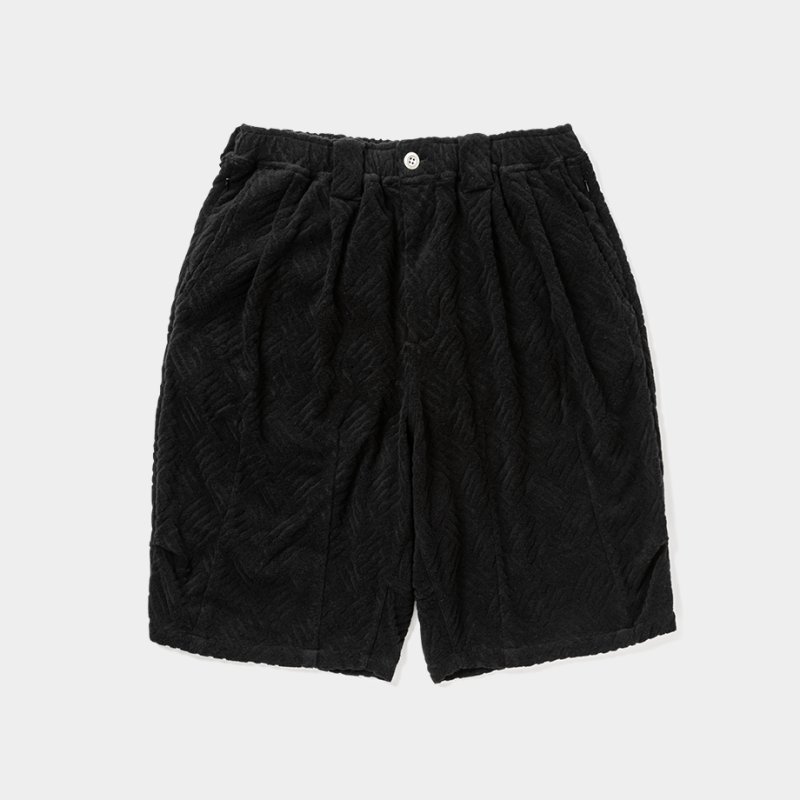 画像1: TIGHTBOOTH/CHECKER PLATE BIG SHORTS（Black）［チェッカープレートビッグショーツ-25春夏］