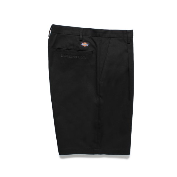画像1: WACKO MARIA/DICKIES / PLEATED SHORT TROUSERS（BLACK）［ワンタックショートトラウザース-25春夏］