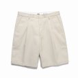 画像2: WACKO MARIA/DICKIES / PLEATED SHORT TROUSERS（OFF WHITE）［ワンタックショートトラウザース-25春夏］ (2)
